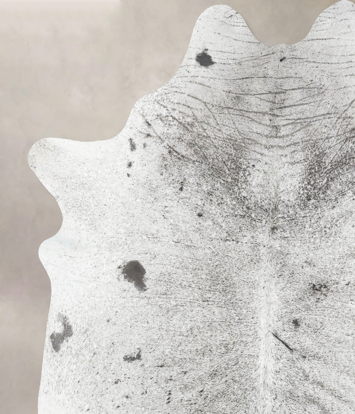 Salt and Pepper Black XX-Large Brazilian Cowhide Rug 7'9"H x 6'7"W #B16573 by Hudson Hides