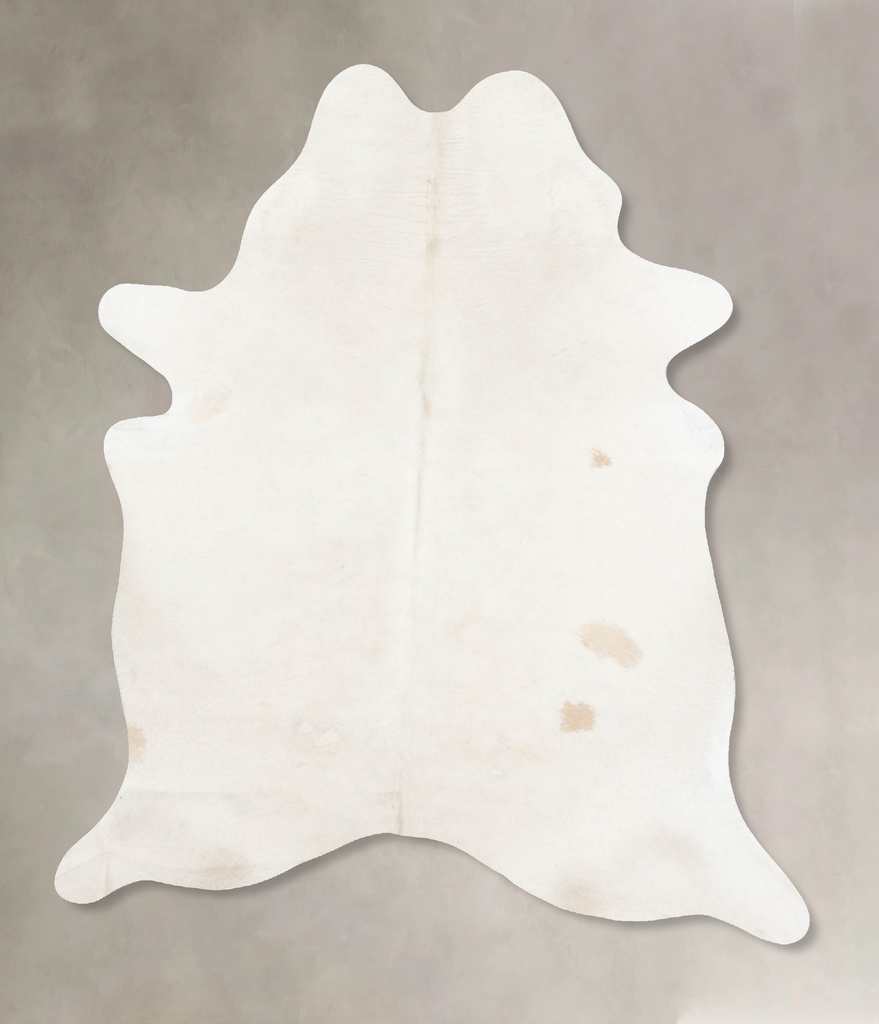 Ivory with Beige X-Large Brazilian Cowhide Rug 7'5"H x 5'10"W #B16577 by Hudson Hides