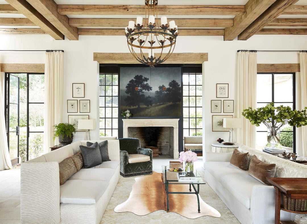 Taupe Large Brazilian Cowhide Rug 5'4"H x 5'8"W #B16583 by Hudson Hide