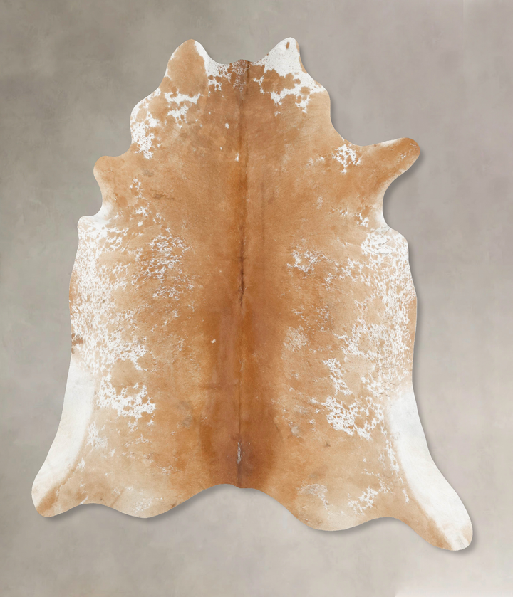 Salt and Pepper Brown XX-Large Brazilian Cowhide Rug 7'8"H x 7'4"W #B16587 by Hudson Hides