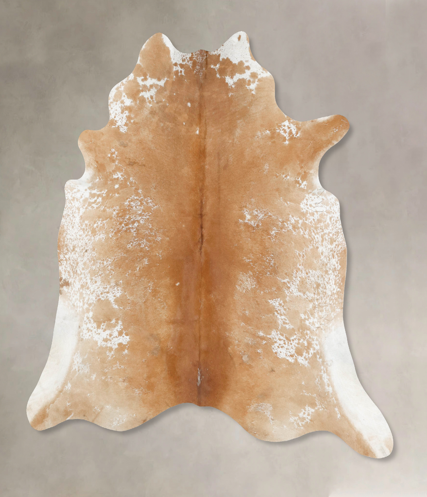 Salt and Pepper Brown XX-Large Brazilian Cowhide Rug 7'8"H x 7'4"W #B16587 by Hudson Hides