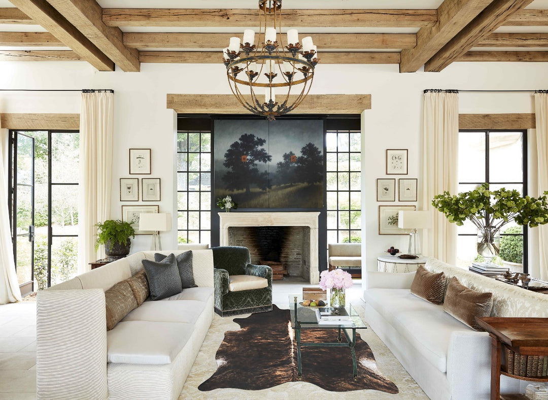 Dark Brindle X-Large Brazilian Cowhide Rug 7'5"H x 6'1"W #B16589 by Hu
