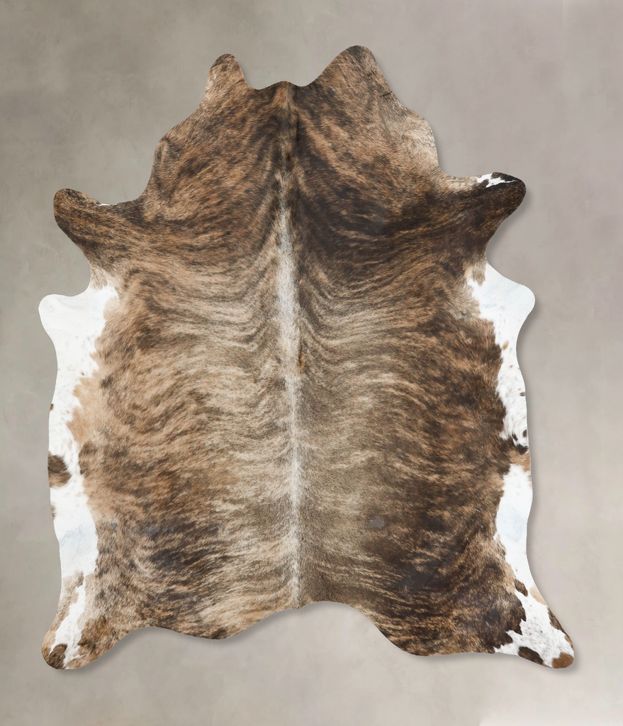Dark Brindle XX-Large Brazilian Cowhide Rug 7'10"H x 6'8"W #B16593 by Hudson Hides