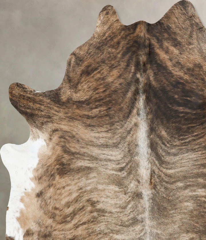 Dark Brindle XX-Large Brazilian Cowhide Rug 7'10"H x 6'8"W #B16593 by Hudson Hides