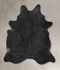 Solid Black XX-Large Brazilian Cowhide Rug 8'2
