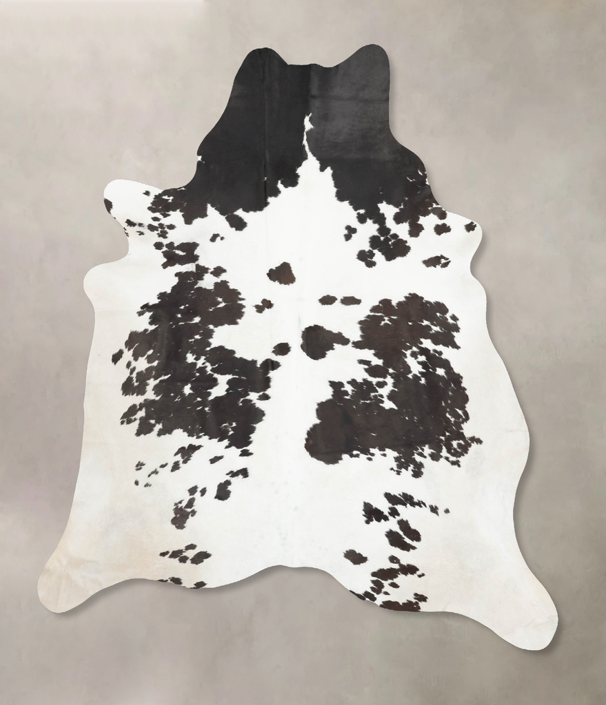 Black and White XX-Large Brazilian Cowhide Rug 8'1"H x 6'10"W #B16595 by Hudson Hides
