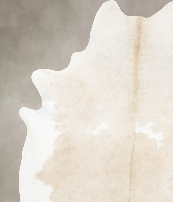Beige and White XX-Large Brazilian Cowhide Rug 8'2"H x 6'6"W #B16597 by Hudson Hides