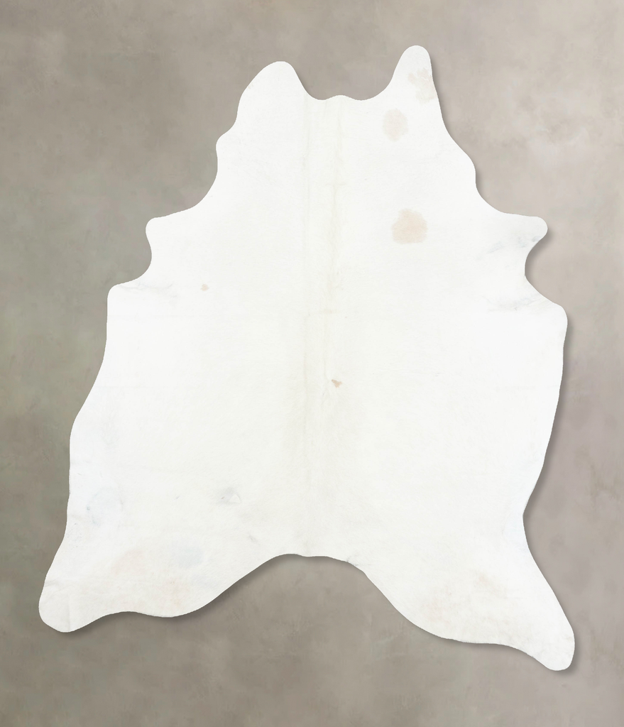 Ivory with Beige XX-Large Brazilian Cowhide Rug 8'6"H x 6'6"W #B16598 by Hudson Hides