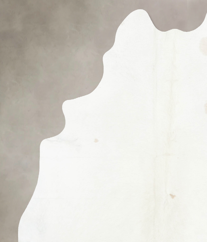 Ivory with Beige XX-Large Brazilian Cowhide Rug 8'6"H x 6'6"W #B16598 by Hudson Hides