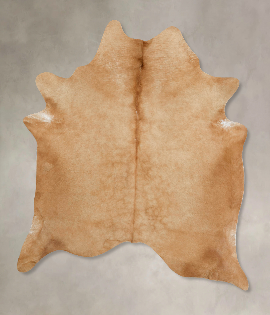 Beige X-Large Brazilian Cowhide Rug 7'10"H x 6'4"W #B16601 by Hudson Hides