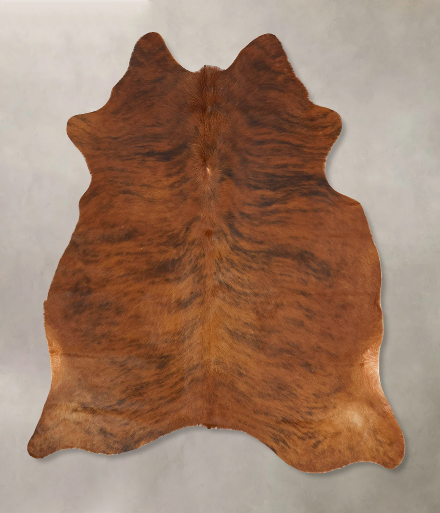 Medium Brindle X-Large Brazilian Cowhide Rug 6'8"H x 6'1"W #B16613 by Hudson Hides