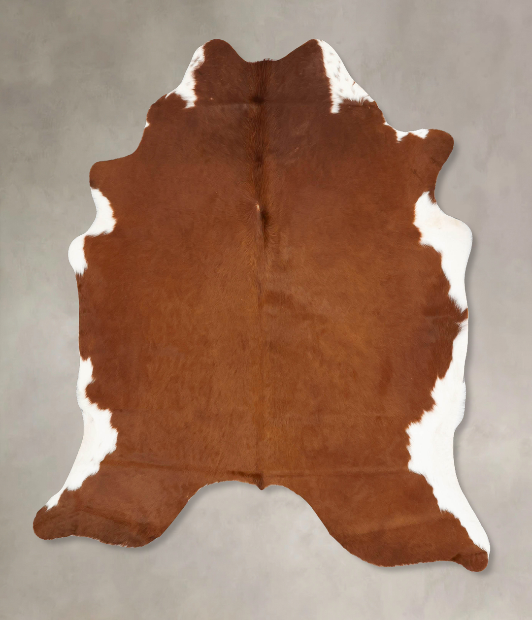 Brown and White Regular X-Large Brazilian Cowhide Rug 6'11"H x 6'3"W #