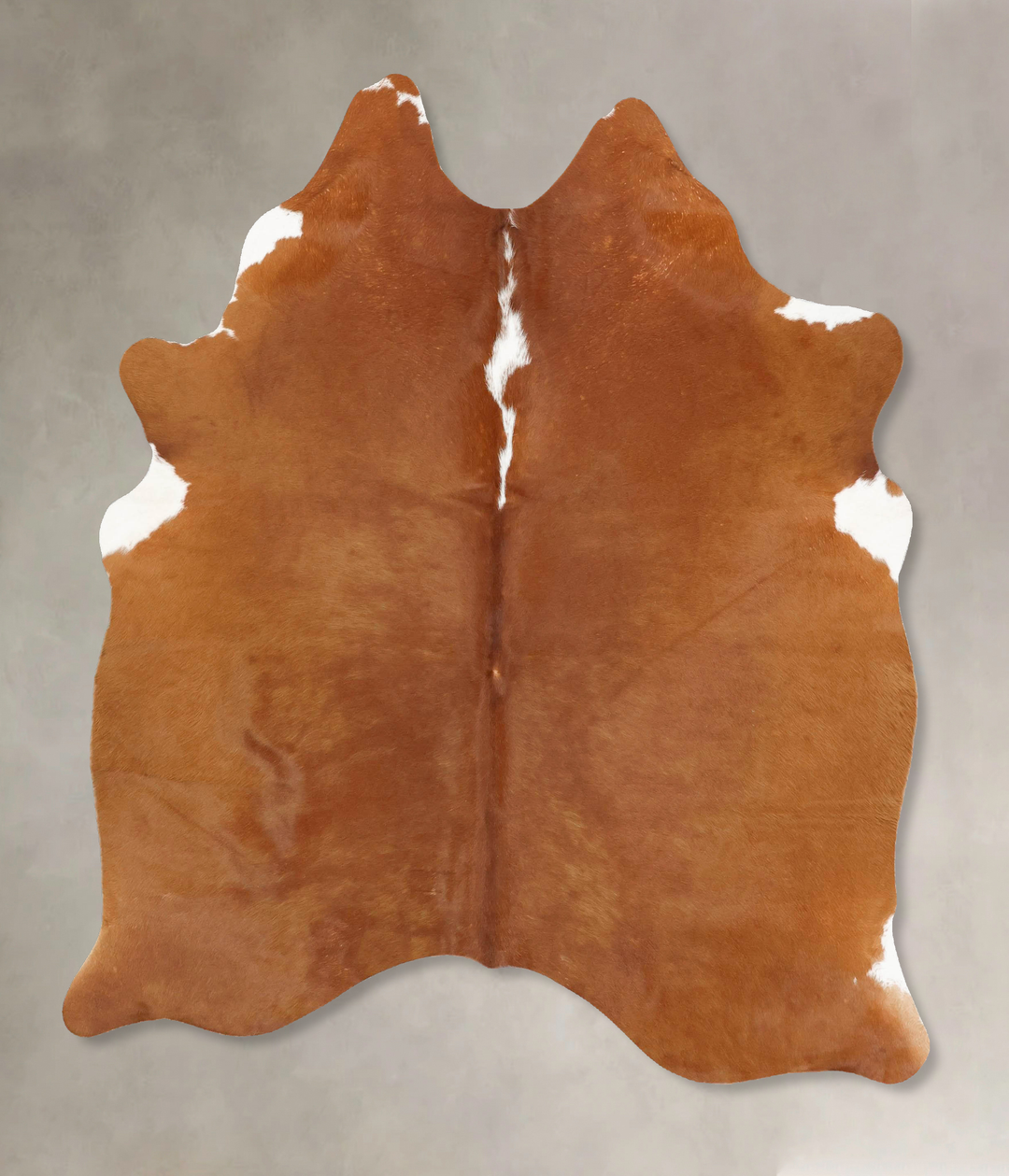 Brown and White Regular Large Brazilian Cowhide Rug 6'7"H x 5'6"W #B16