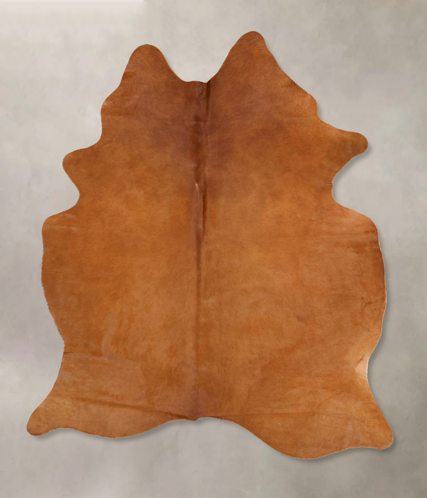 Solid Brown X-Large Brazilian Cowhide Rug 7'9"H x 5'8"W #B16619 by Hudson Hides