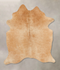 Beige Large Brazilian Cowhide Rug 6'11