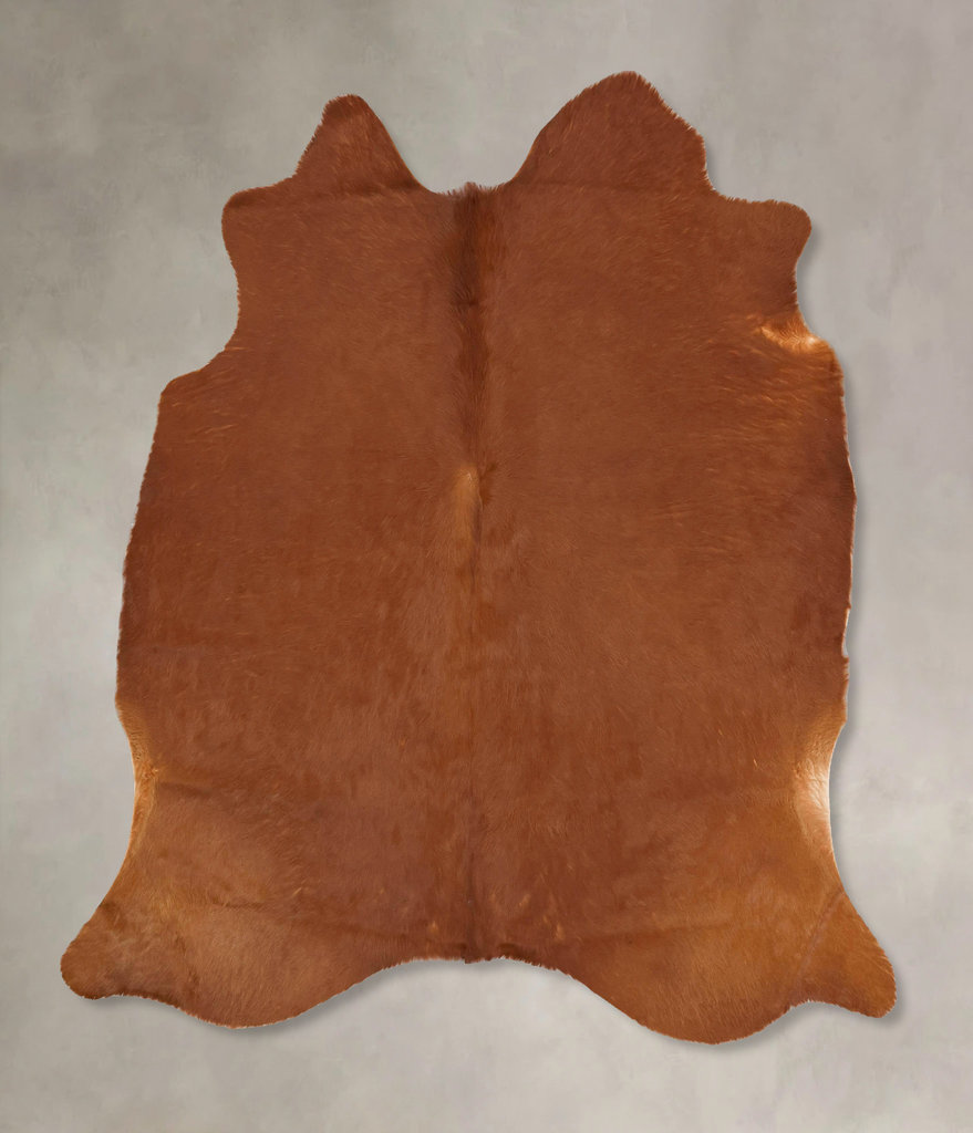 Solid Brown X-Large Brazilian Cowhide Rug 6'6"H x 6'6"W #B16622 by Hudson Hides