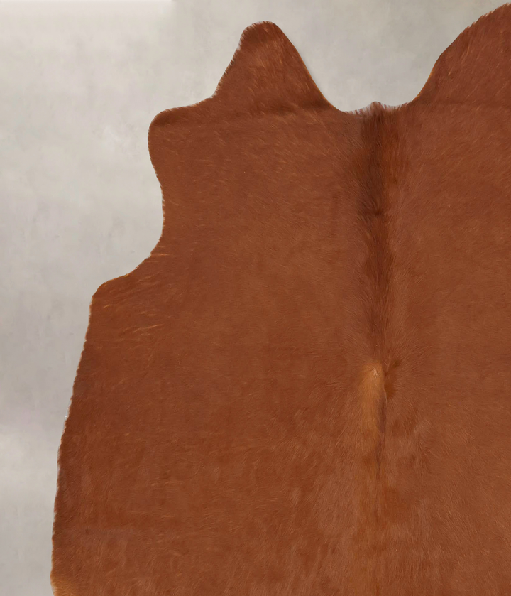 Solid Brown X-Large Brazilian Cowhide Rug 6'6"H x 6'6"W #B16622 by Hudson Hides