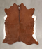 Brown and White Regular Large Brazilian Cowhide Rug 6'2
