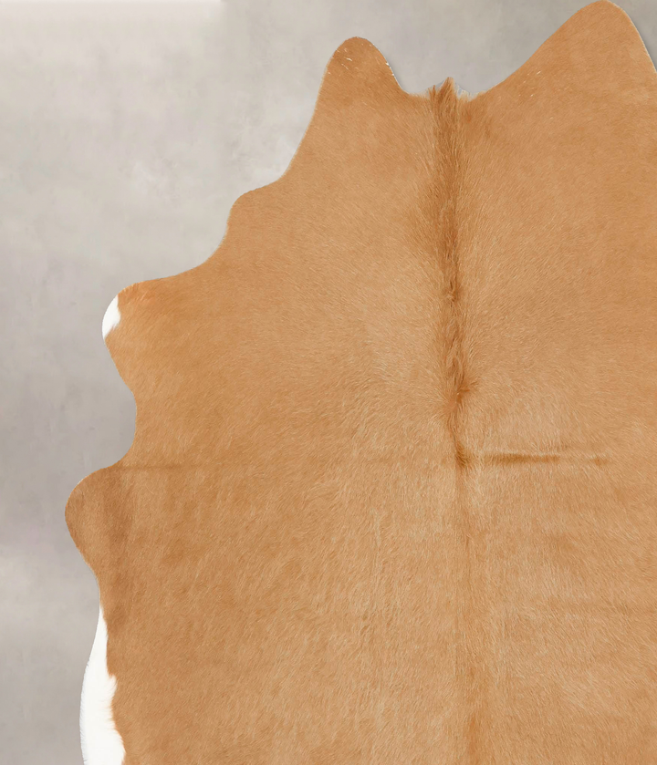 Beige X-Large Brazilian Cowhide Rug 6'11"H x 6'10"W #B16626 by Hudson Hides