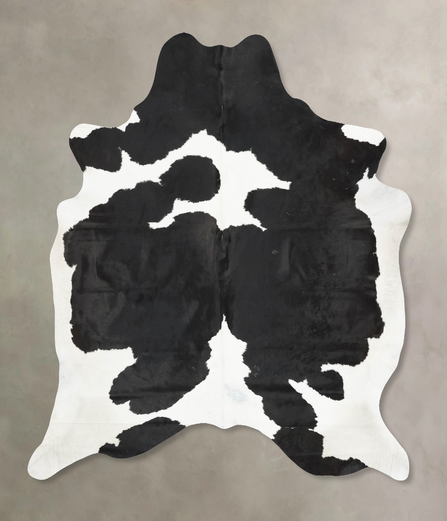 Black and White XX-Large Brazilian Cowhide Rug 8'4"H x 7'1"W #B16629 by Hudson Hides