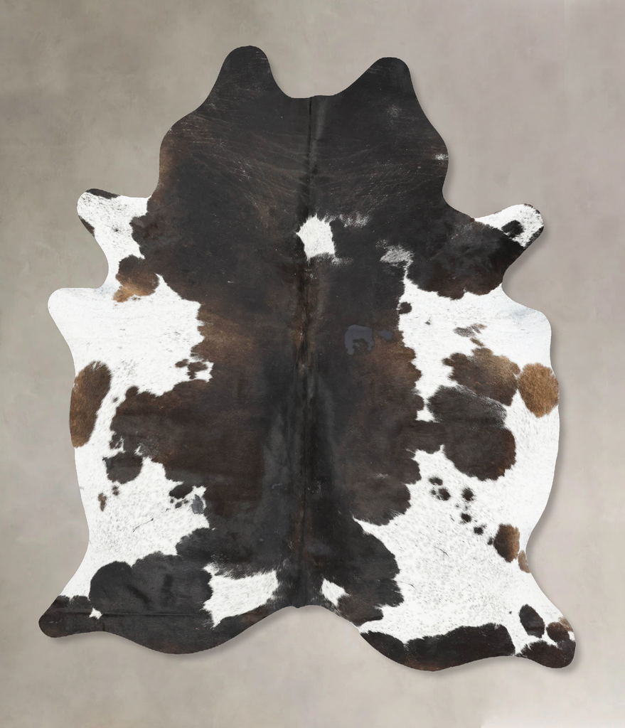 Chocolate and White XX-Large Brazilian Cowhide Rug 7'11"H x 6'4"W #B16630 by Hudson Hides