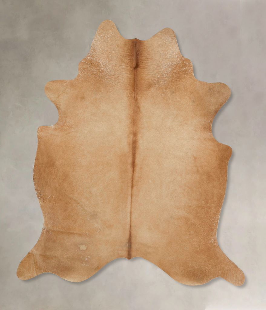Beige XX-Large Brazilian Cowhide Rug 8'0"H x 6'11"W #B16636 by Hudson Hides