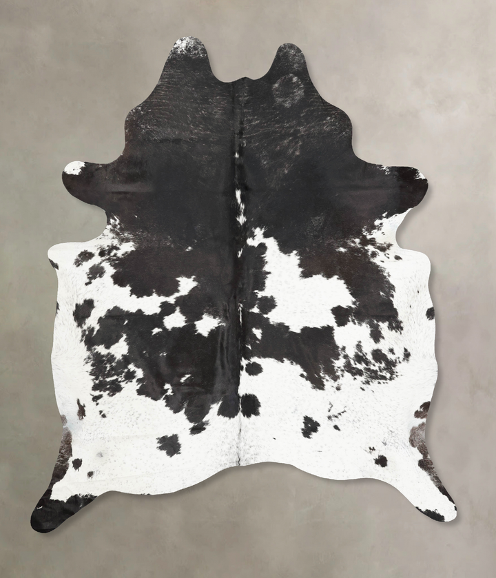 Black and White XX-Large Brazilian Cowhide Rug 8'1"H x 6'8"W #B16639 by Hudson Hides