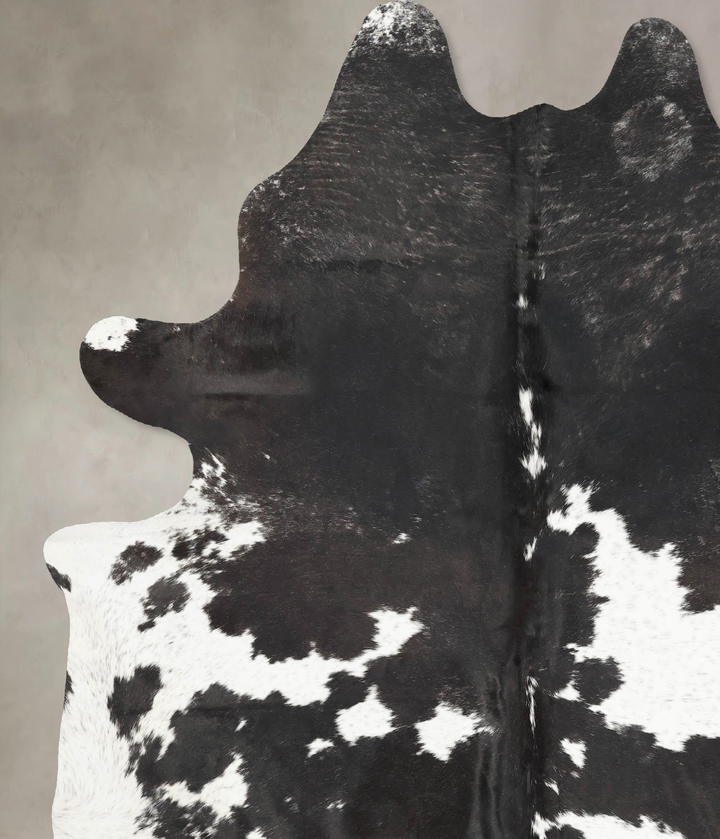 Black and White XX-Large Brazilian Cowhide Rug 8'1"H x 6'8"W #B16639 by Hudson Hides