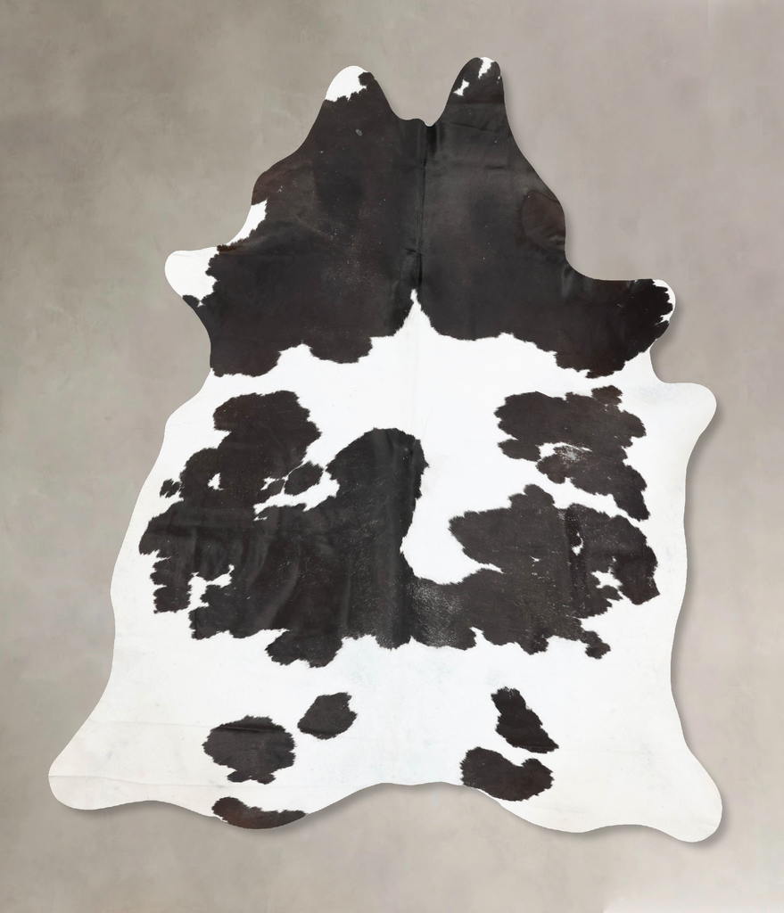 Black and White XX-Large Brazilian Cowhide Rug 9'0"H x 7'0"W #B16641 by Hudson Hides