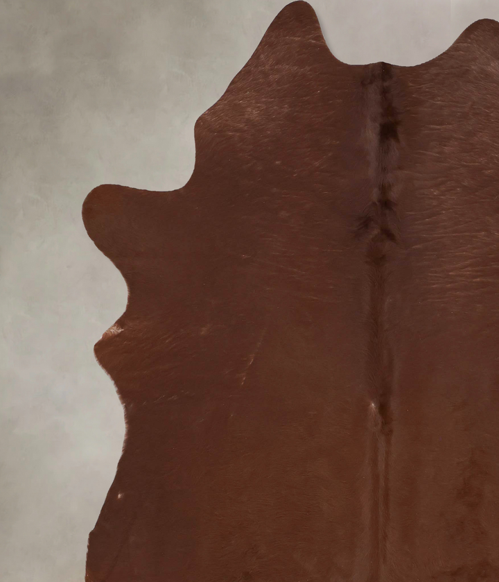 Solid Brown XX-Large Brazilian Cowhide Rug 8'4"H x 6'11"W #B16647 by Hudson Hides