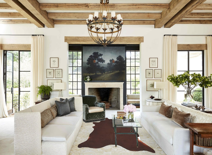Solid Brown XX-Large Brazilian Cowhide Rug 8'4"H x 6'11"W #B16647 by Hudson Hides