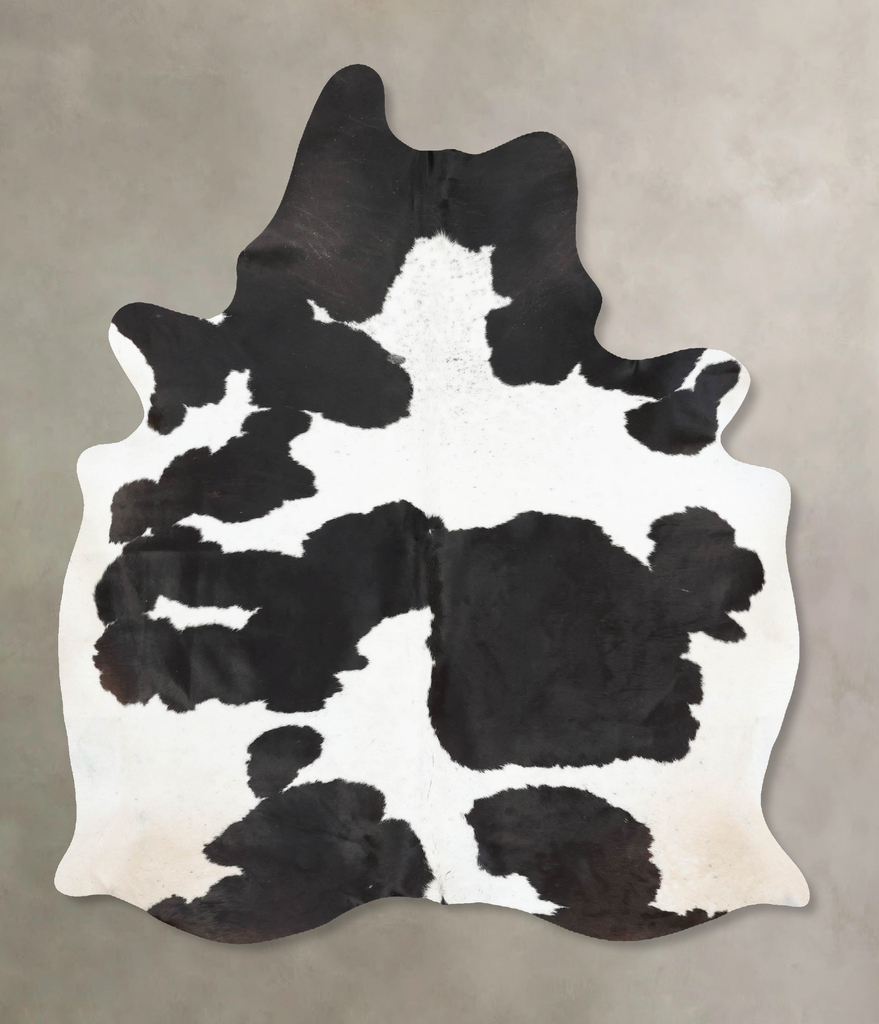 Black and White X-Large Brazilian Cowhide Rug 7'11"H x 6'0"W #B16648 by Hudson Hides