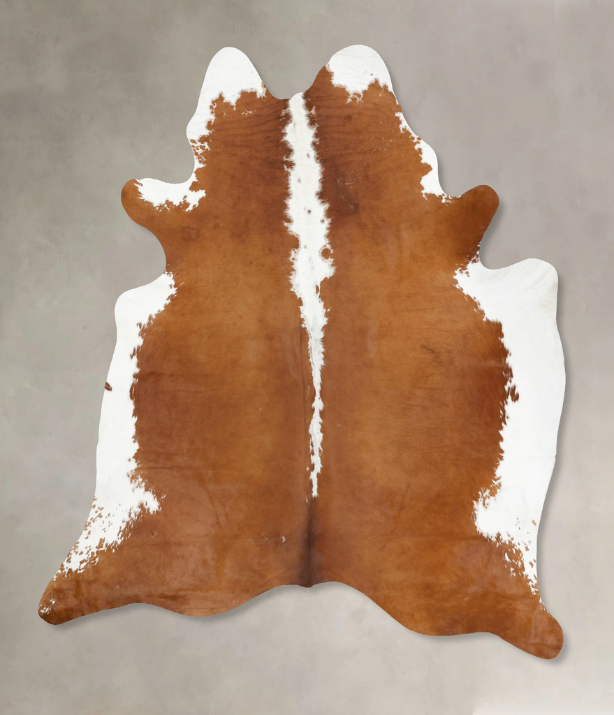 Hereford XX-Large Brazilian Cowhide Rug 8'1"H x 7'3"W #B16653 by Hudson Hides
