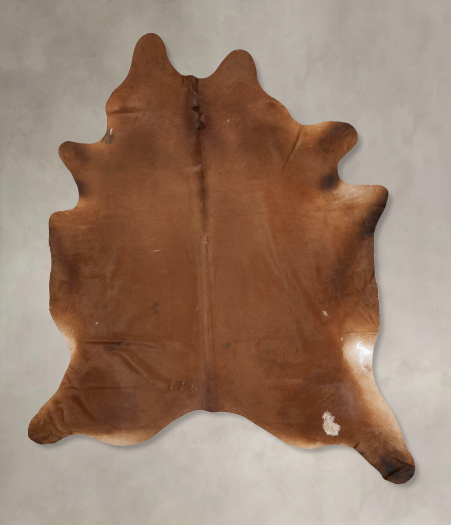 Solid Brown XX-Large Brazilian Cowhide Rug 9'4"H x 7'4"W #B16660 by Hudson Hides