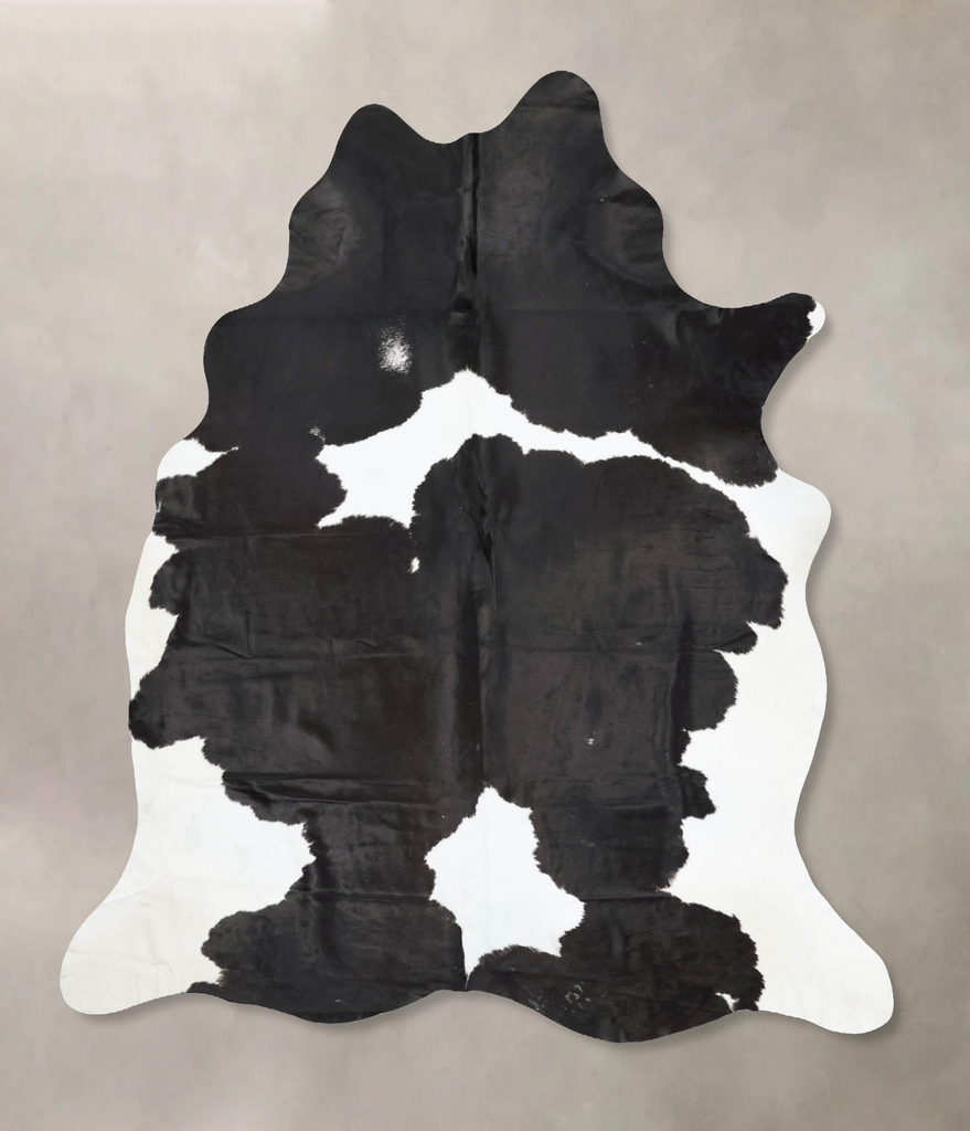Black and White XX-Large Brazilian Cowhide Rug 8'8"H x 7'5"W #B16662 by Hudson Hides