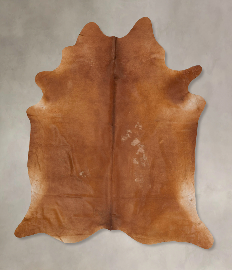 Solid Brown XX-Large Brazilian Cowhide Rug 8'9"H x 7'9"W #B16667 by Hudson Hides