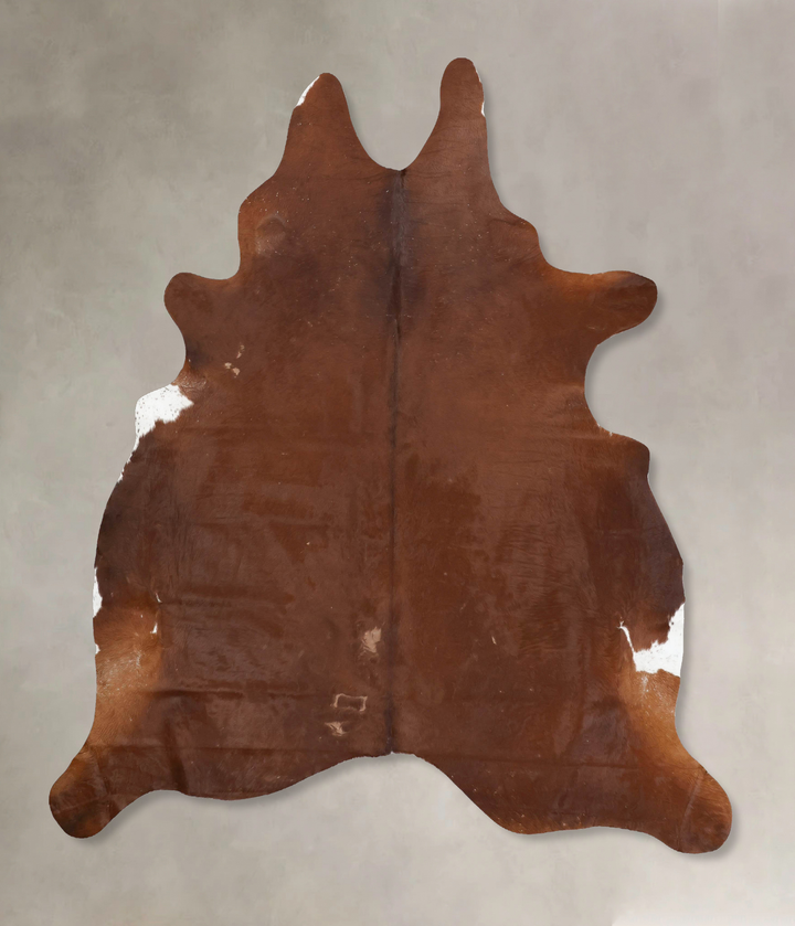 Solid Brown XX-Large Brazilian Cowhide Rug 8'3"H x 6'7"W #B16670 by Hudson Hides