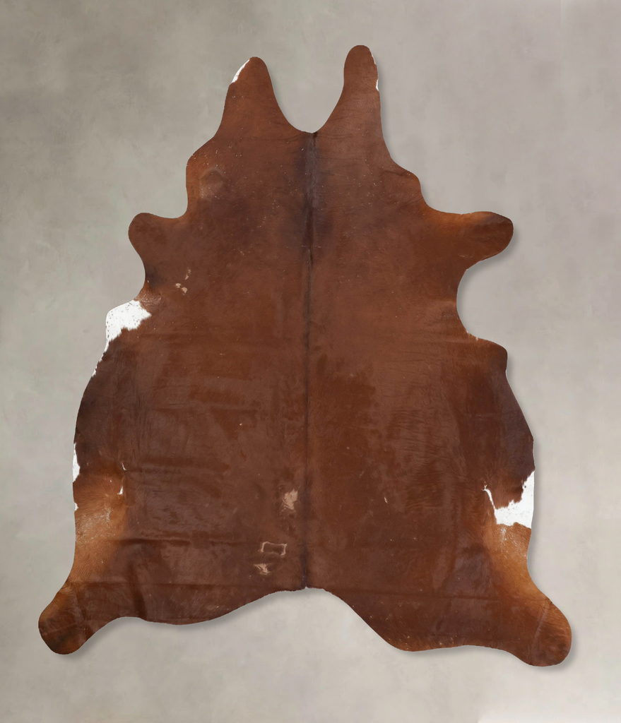 Solid Brown XX-Large Brazilian Cowhide Rug 8'3"H x 6'7"W #B16670 by Hudson Hides