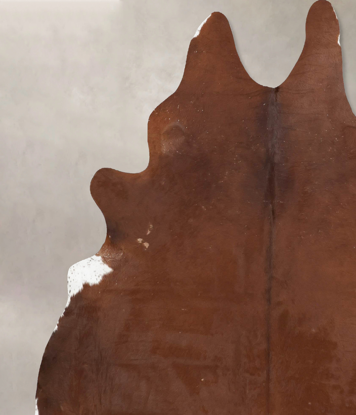 Solid Brown XX-Large Brazilian Cowhide Rug 8'3"H x 6'7"W #B16670 by Hudson Hides