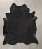 Solid Black XX-Large Brazilian Cowhide Rug 7'9