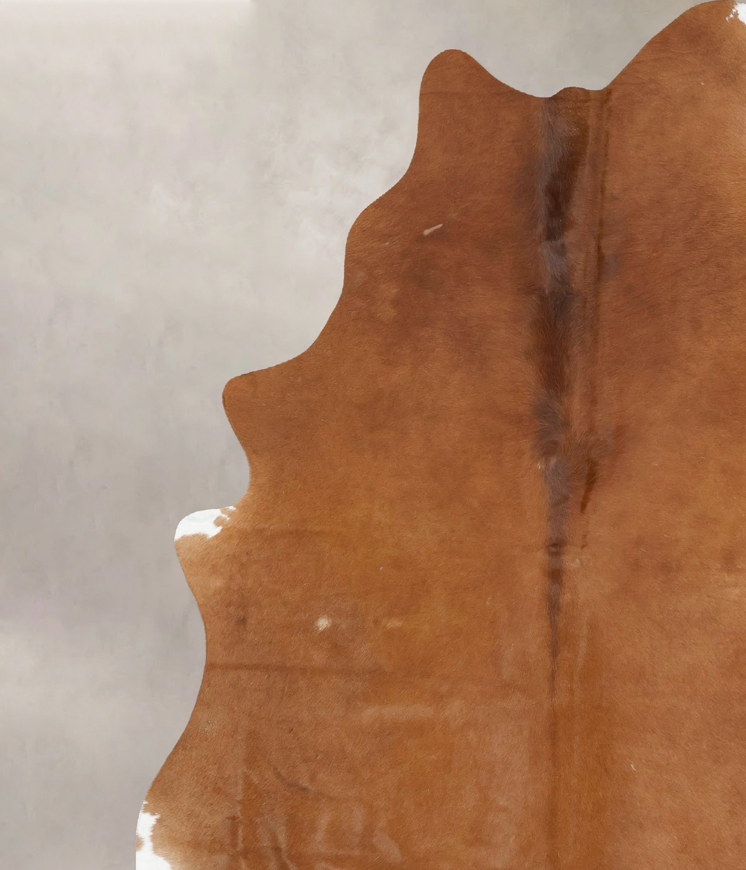 Solid Brown XX-Large Brazilian Cowhide Rug 8'6"H x 7'2"W #B16673 by Hu