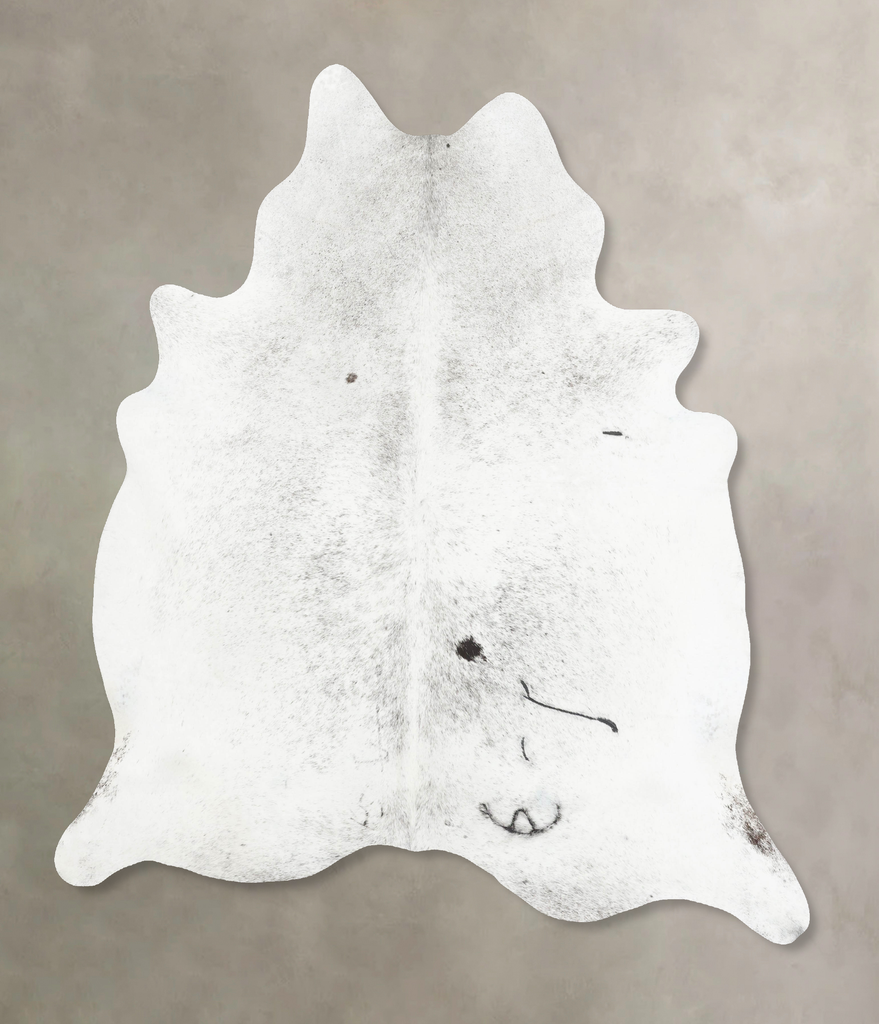 Salt and Pepper Black XX-Large Brazilian Cowhide Rug 8'1"H x 6'11"W #B16676 by Hudson Hides