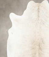 Ivory with Beige X-Large Brazilian Cowhide Rug 7'4"H x 6'3"W #B16677 by Hudson Hides