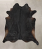 Solid Black XX-Large Brazilian Cowhide Rug 8'5