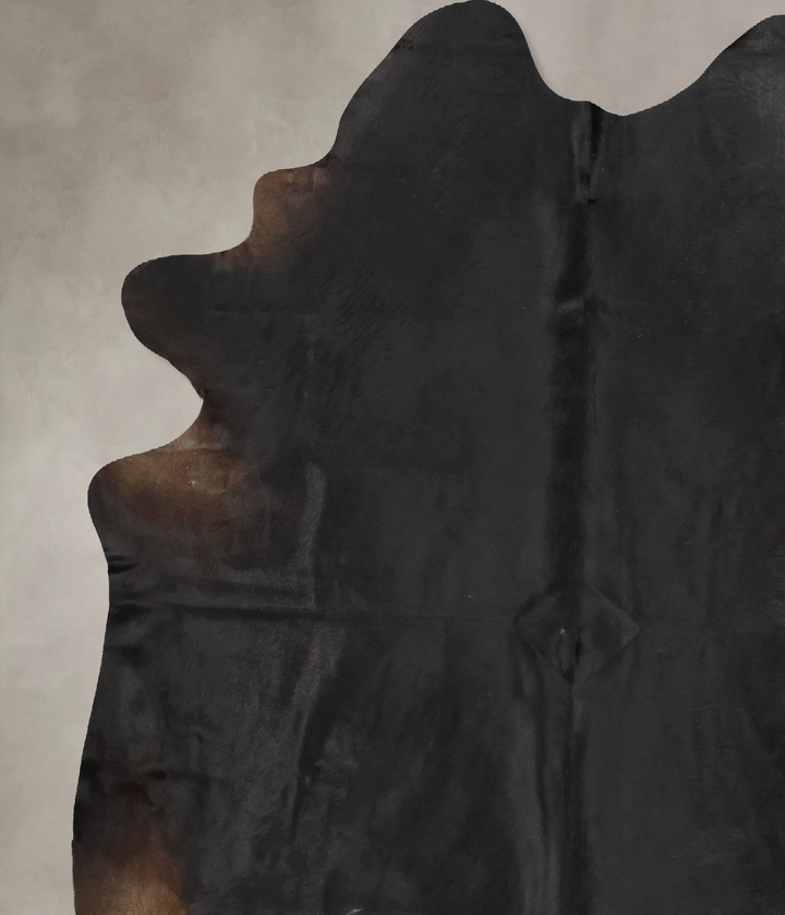 Solid Black XX-Large Brazilian Cowhide Rug 8'5"H x 7'6"W #B16678 by Hudson Hides