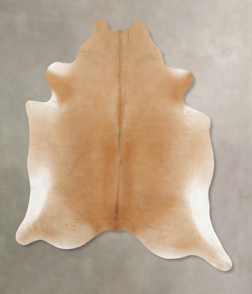 Beige XX-Large Brazilian Cowhide Rug 7'10"H x 7'2"W #B16679 by Hudson Hides