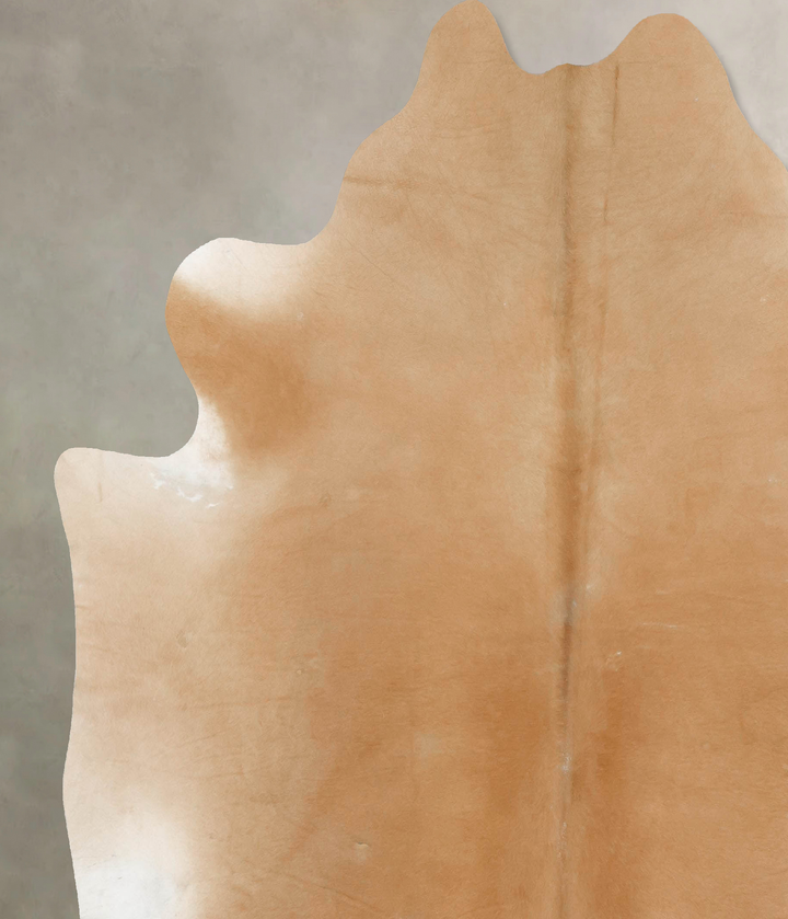 Beige XX-Large Brazilian Cowhide Rug 7'10"H x 7'2"W #B16679 by Hudson Hides