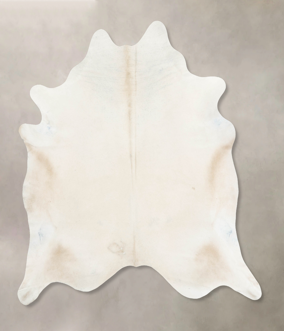 Ivory with Beige XX-Large Brazilian Cowhide Rug 8'1"H x 7'2"W #B16680 