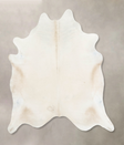Ivory with Beige XX-Large Brazilian Cowhide Rug 8'1"H x 7'2"W #B16680 by Hudson Hides