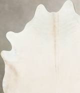 Ivory with Beige XX-Large Brazilian Cowhide Rug 8'1"H x 7'2"W #B16680 by Hudson Hides